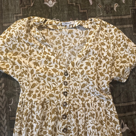 Madewell Button-Front Midi Dress in Batik Vine Size XS - Picture 6 of 7